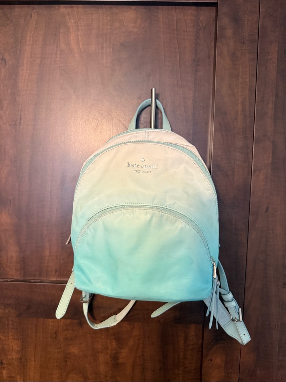 kate spade Mint Gradient Nylon Backpack in Aqua and Light Teal